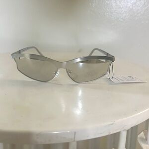 Boohoo MAN Silver Futuristic Sunglasses